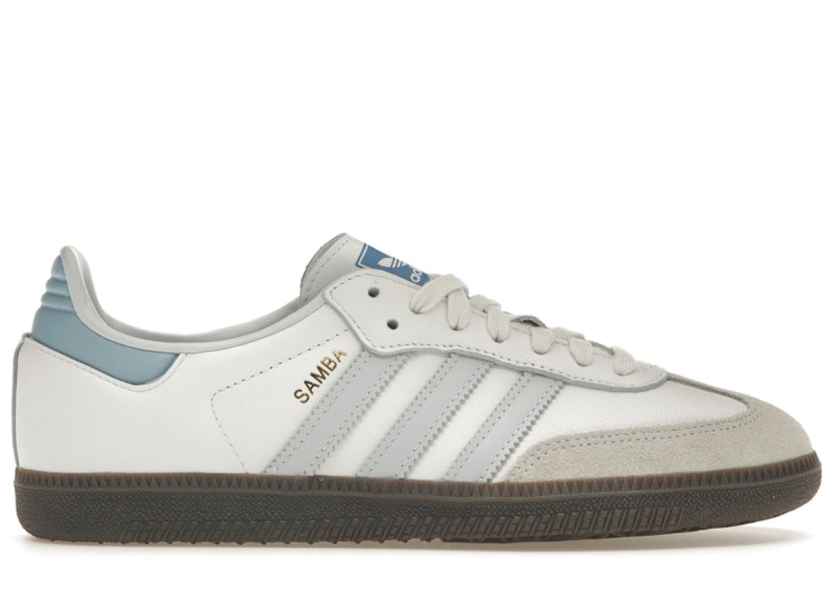 Adidas Samba OG — White / Halo Blue