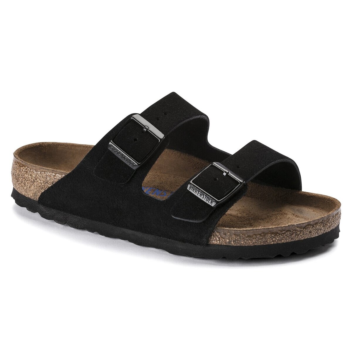 Birkenstock Arizona SFB Suede Leather Sandals — Grey