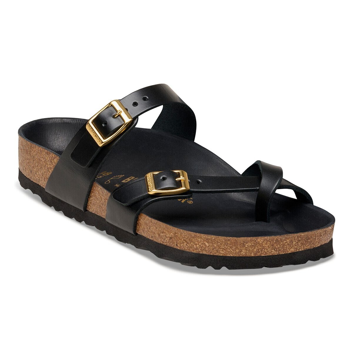 Birkenstock Mayari Oiled Leather Sandals — Black — Birkenstock Mayari Oiled Leather