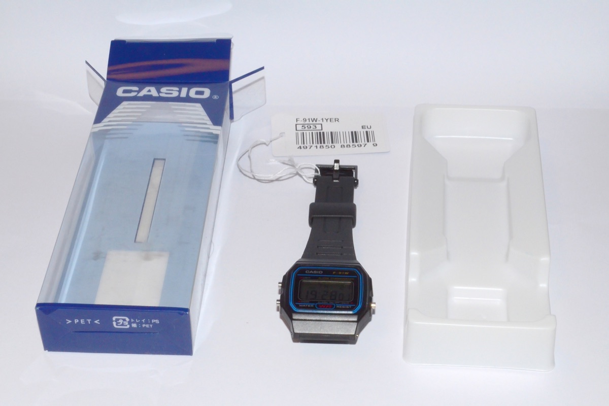 Casio F-91W-1 — 2023 Production — Casio F-91W Resin