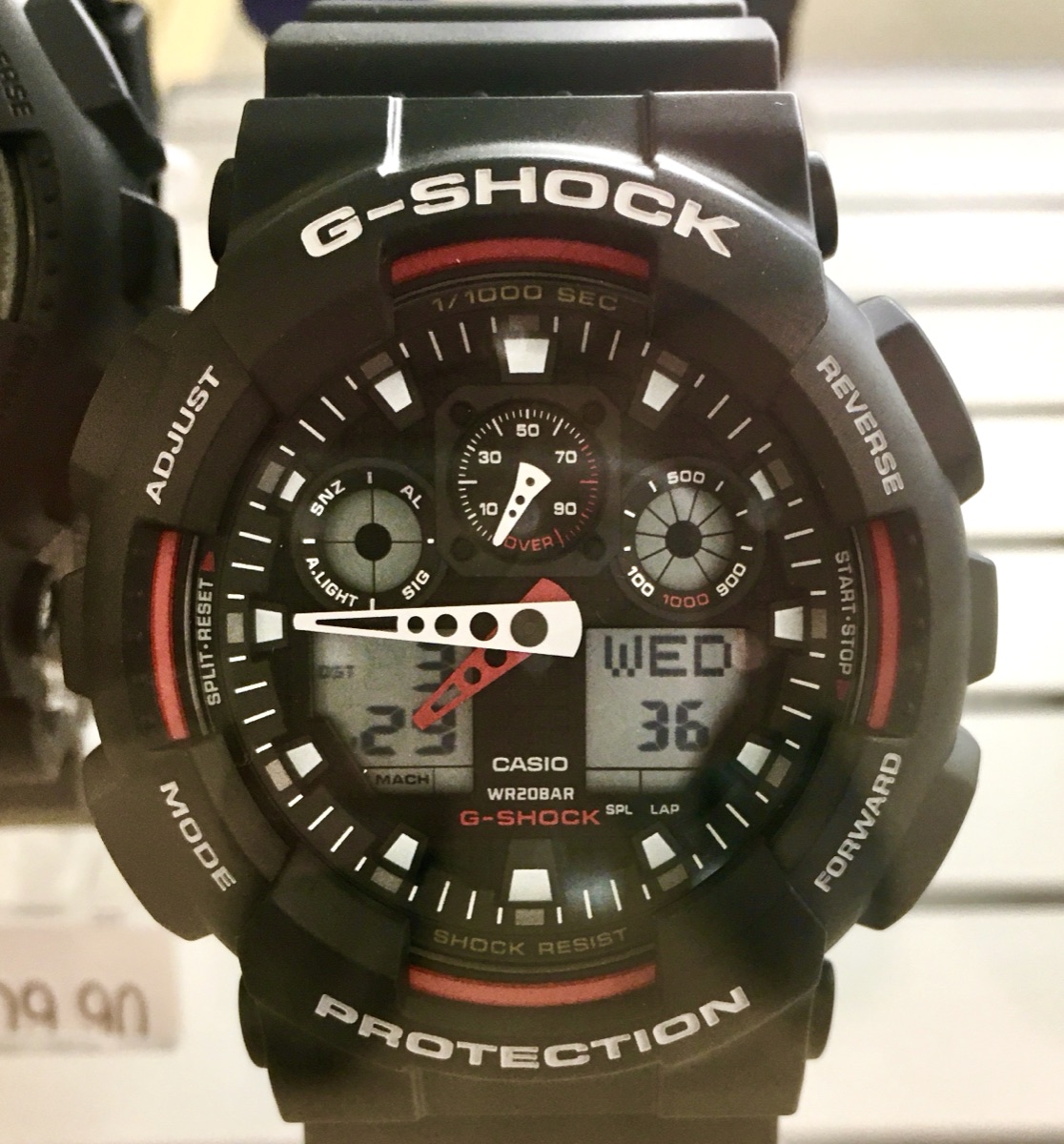 Casio G-Shock GA-100-1A1 — Analog-Digital Black — Casio GA-100 Resin