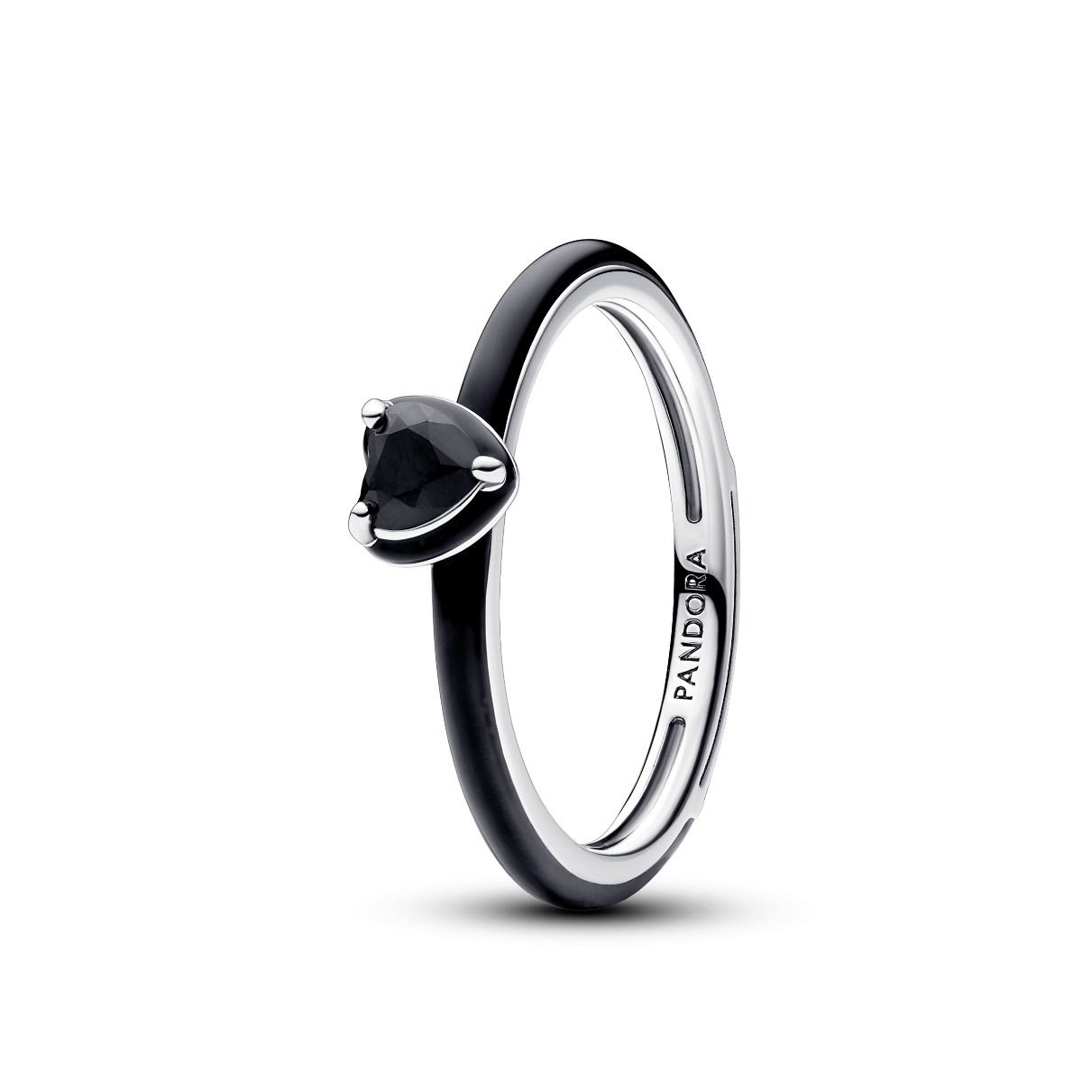 Pandora Pink Chakra Heart Ring — Pandora Ring Sterling Silver with Enamel