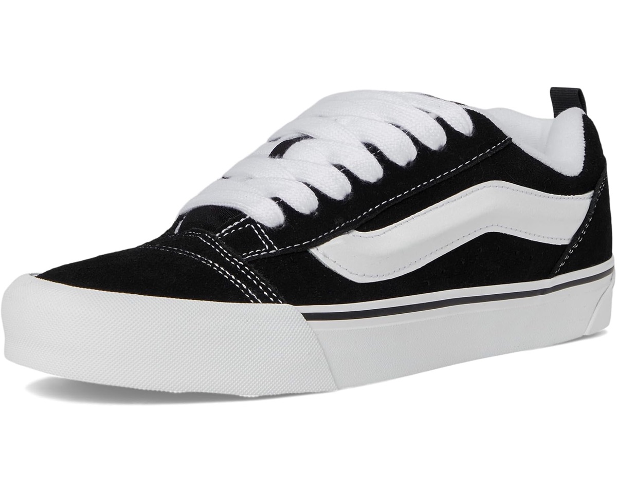 Vans Knu Skool — Black/True White — Vans Knu Skool Suede