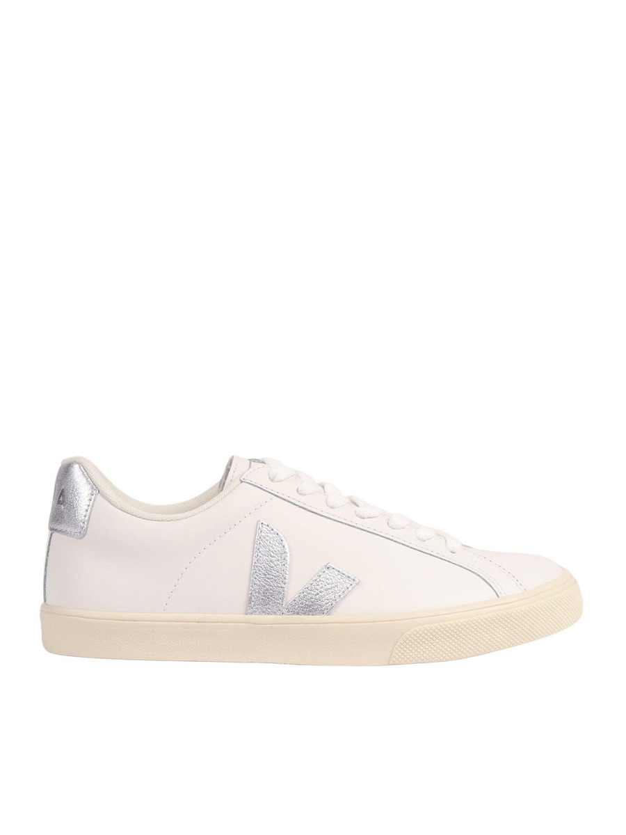 Veja Esplar — White / Silver Logo — Veja Esplar ChromeFree Leather