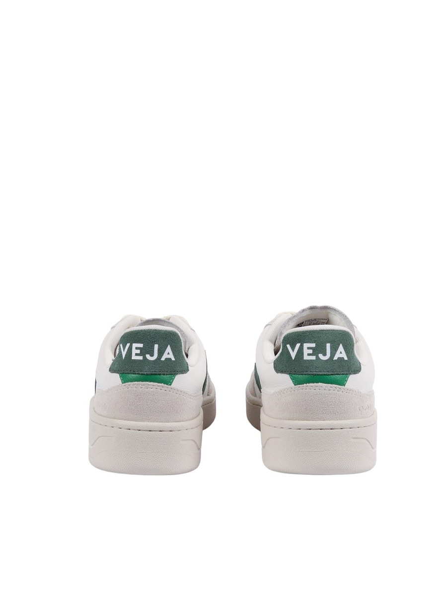 Veja V-90 OT — Leather White / Cyprus — Veja V-90 ChromeFree Leather